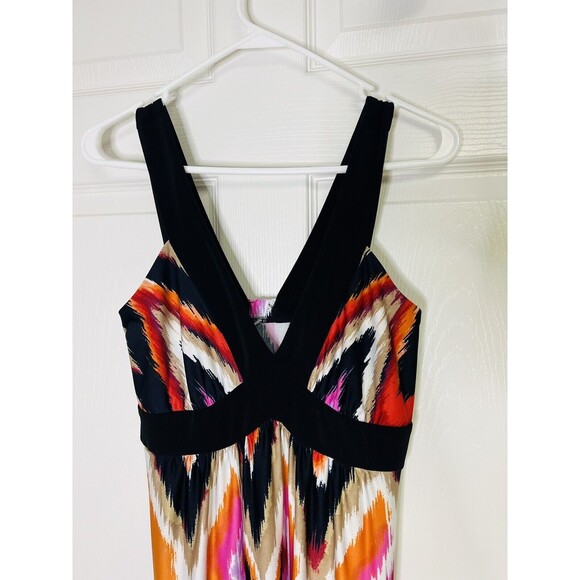 Just For Wraps Multicolor V-Neck Casual Maxi Dress Size XS Beach Boho - Picture 4 of 7
